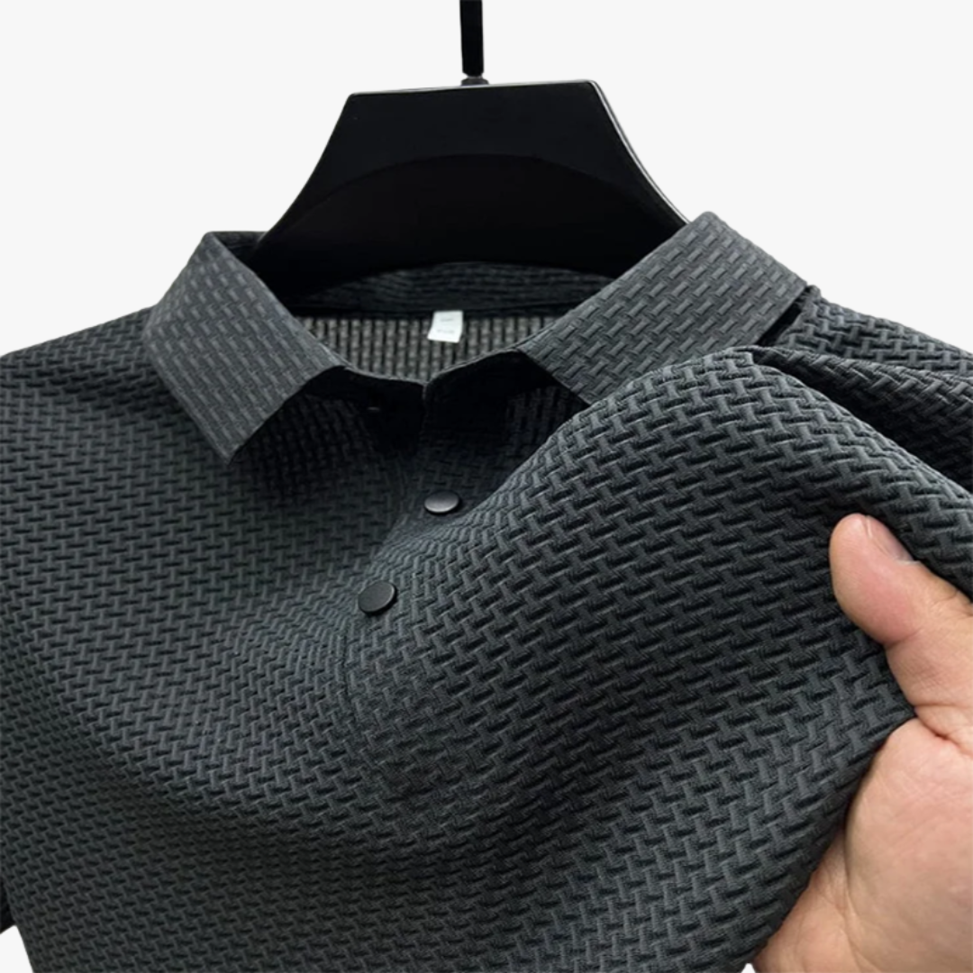 Four-Season Waffle Knit Polo