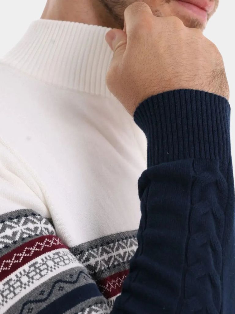 Half Zip Knit Pullover Sweater - Fayymont Co