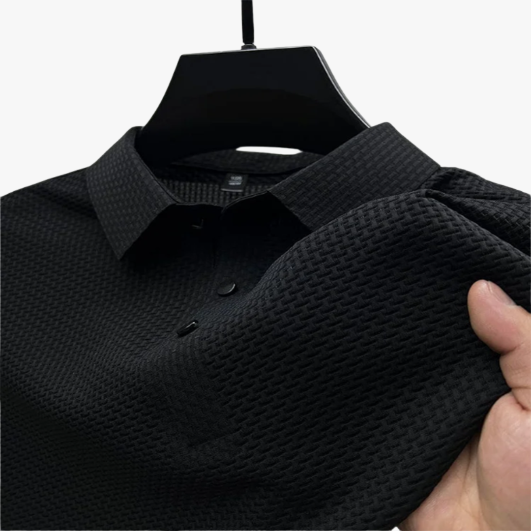 Four-Season Waffle Knit Polo