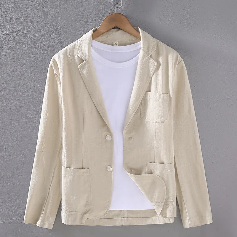 Wellington Cotton-Linen Formal Blazer