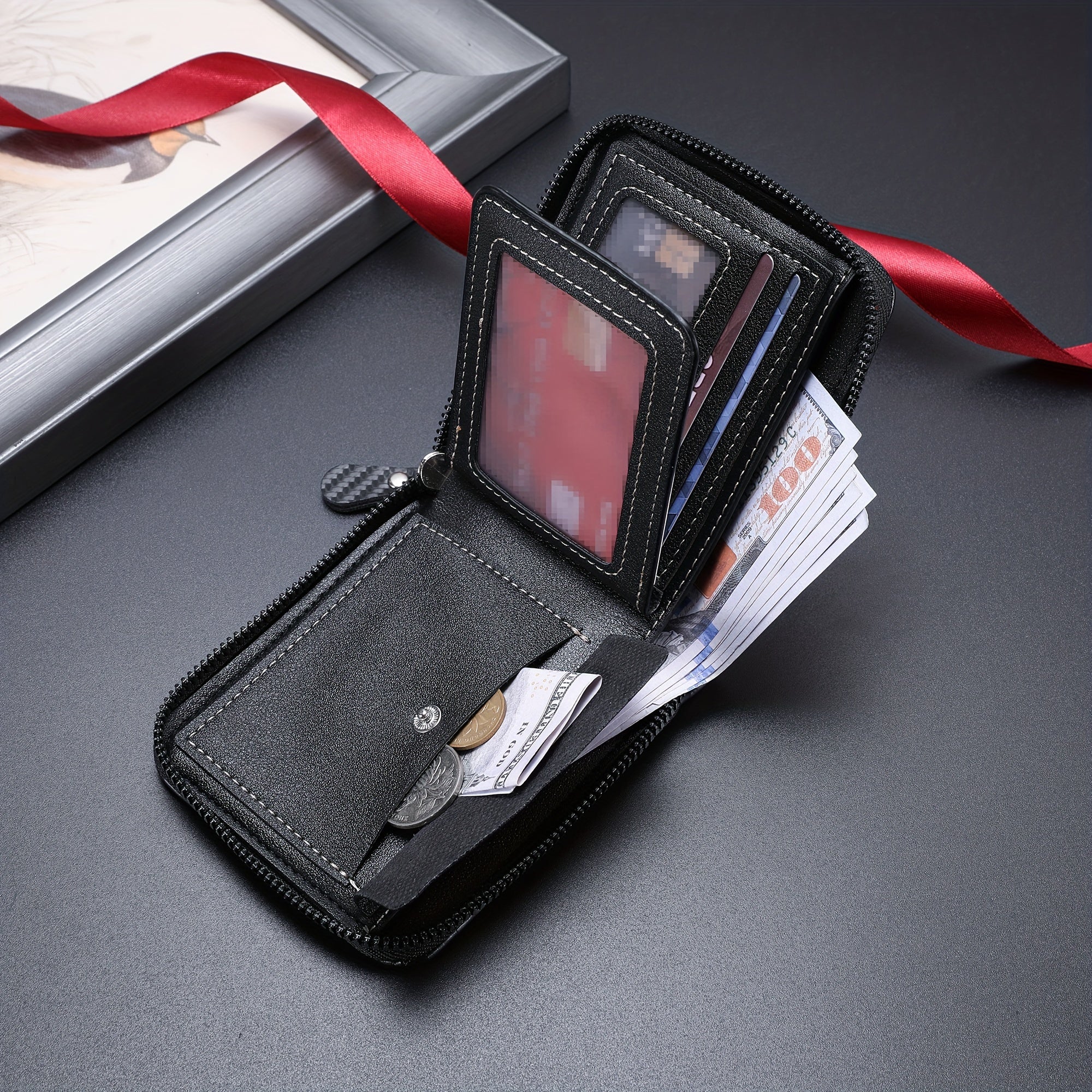 Carbon Fiber PU Leather Wallet – Sleek. Secure. Everyday-Ready