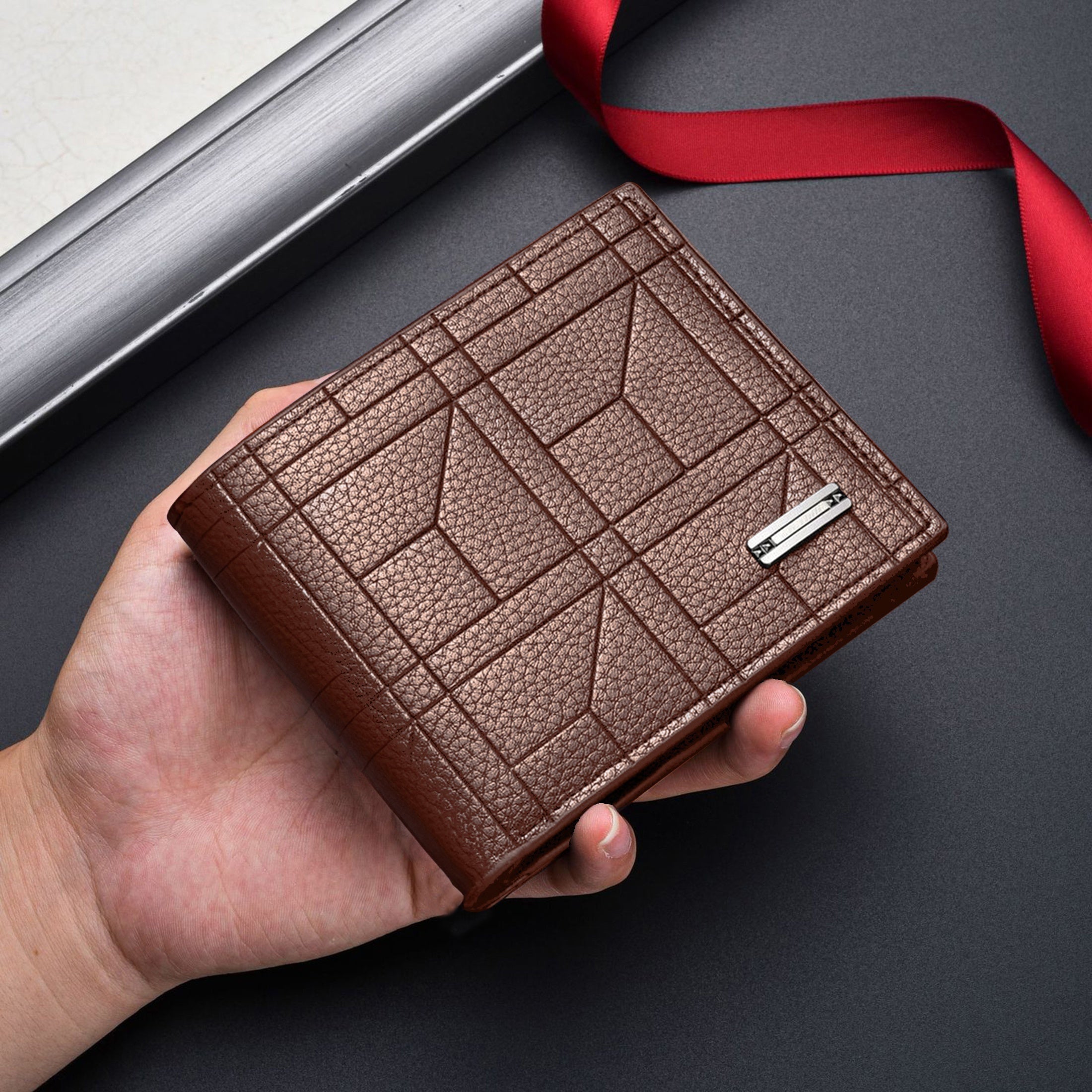 Men's PU Leather Wallet with Large Capacity
