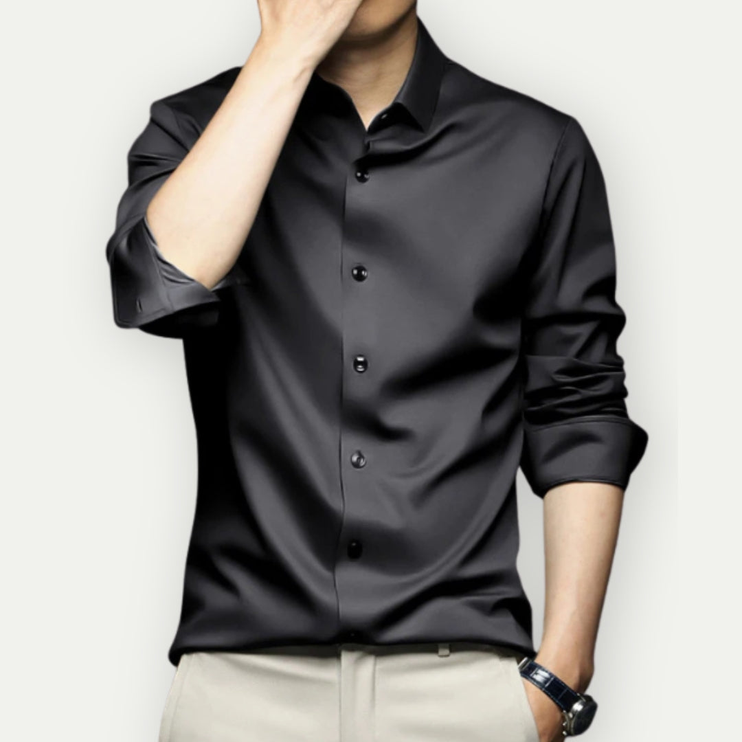 Wrinkle-Resistant Poplin Shirt — Long Sleeve