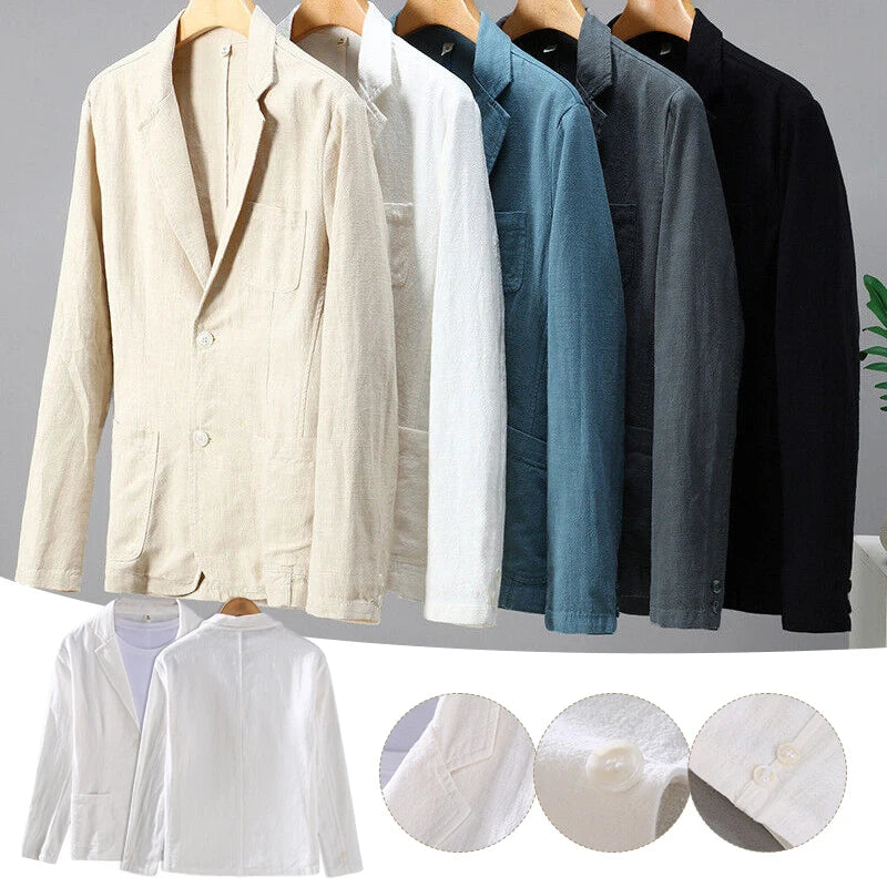 Wellington Cotton-Linen Formal Blazer