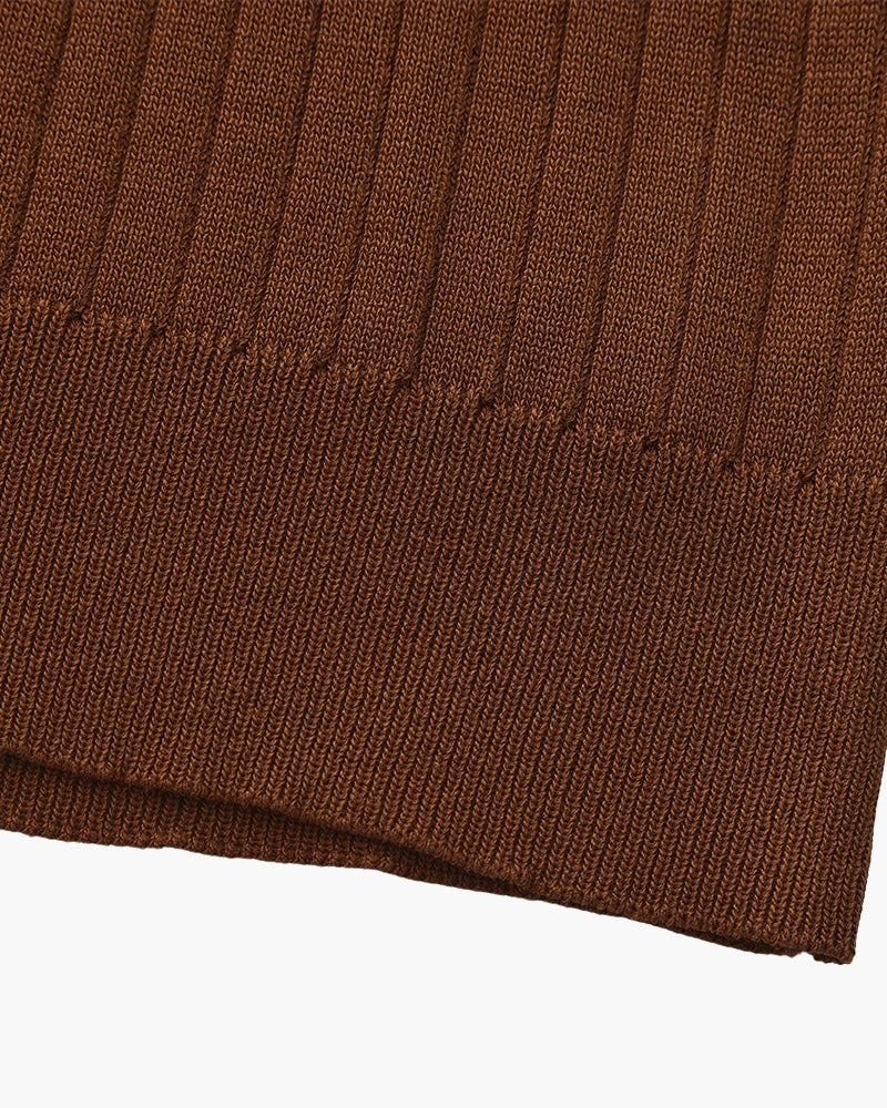 Ribbed Knit Polo – Fine Merino