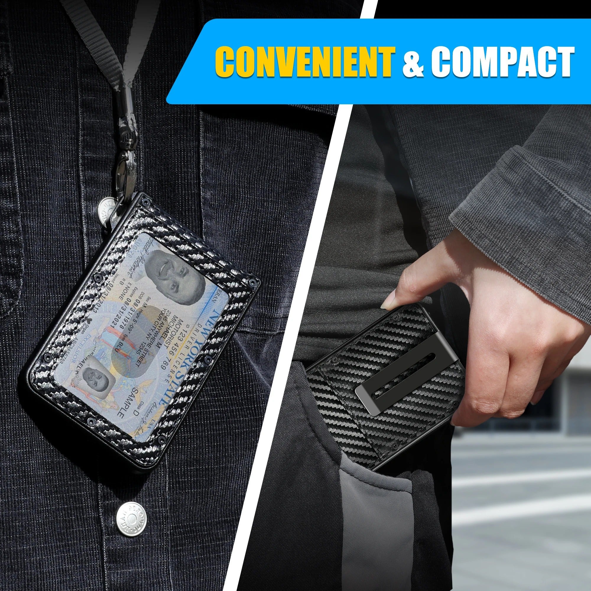 Men Carbon Fiber Wallet