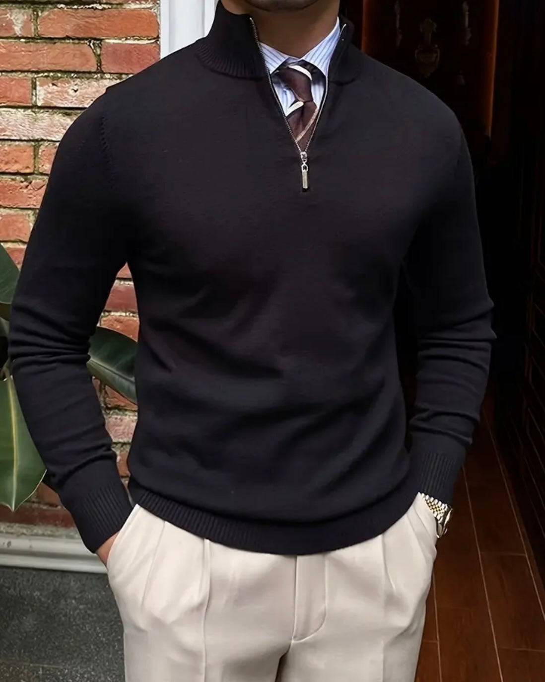 Romania Quarter Zip Sweater