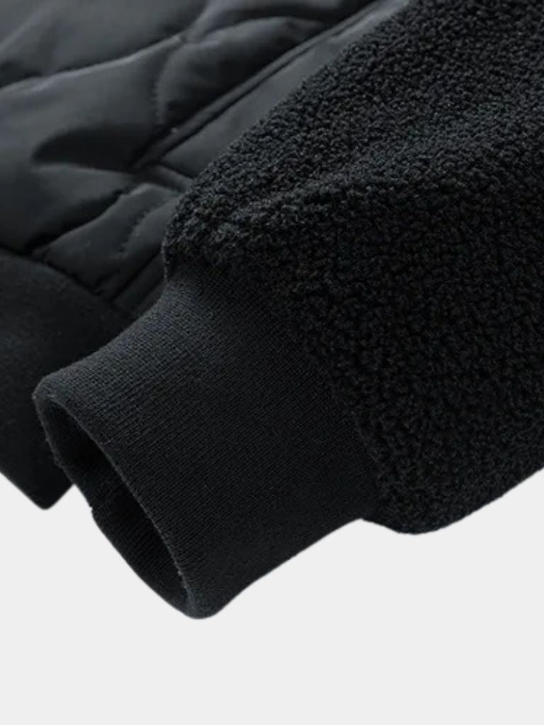 Sherpa Sleeves Padded Bomber Jacket