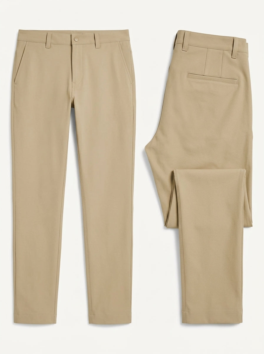 Athletic Fit Stretch Tech Chino - Mid Khaki - 9