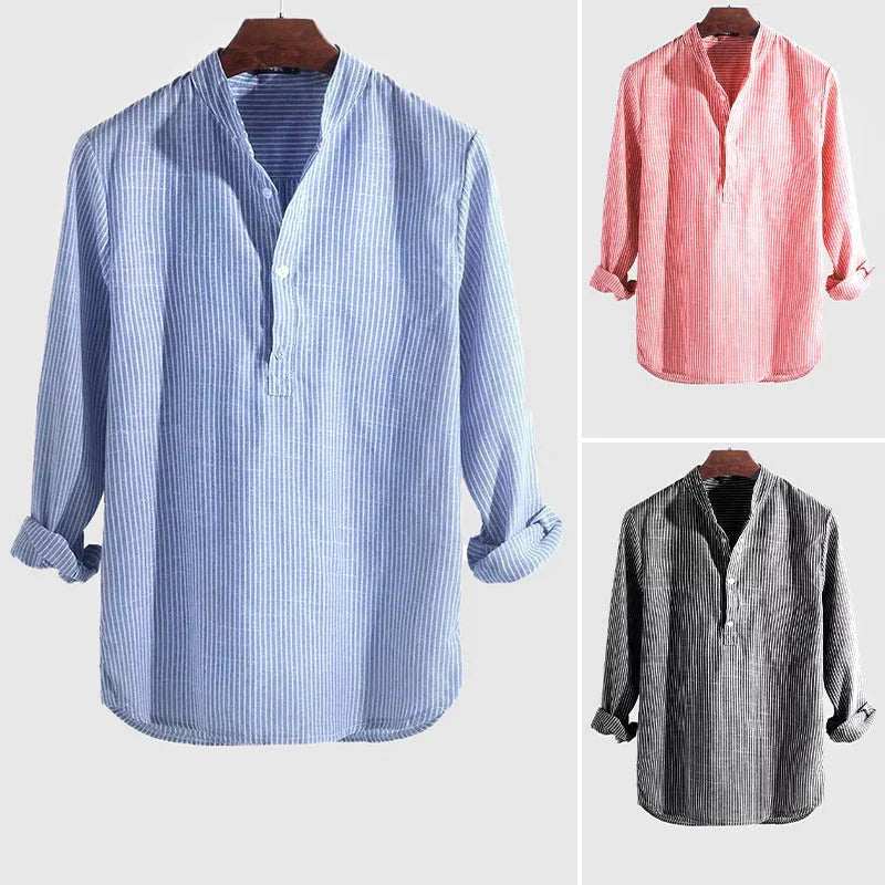 Men’s Long Sleeve Henley Shirt