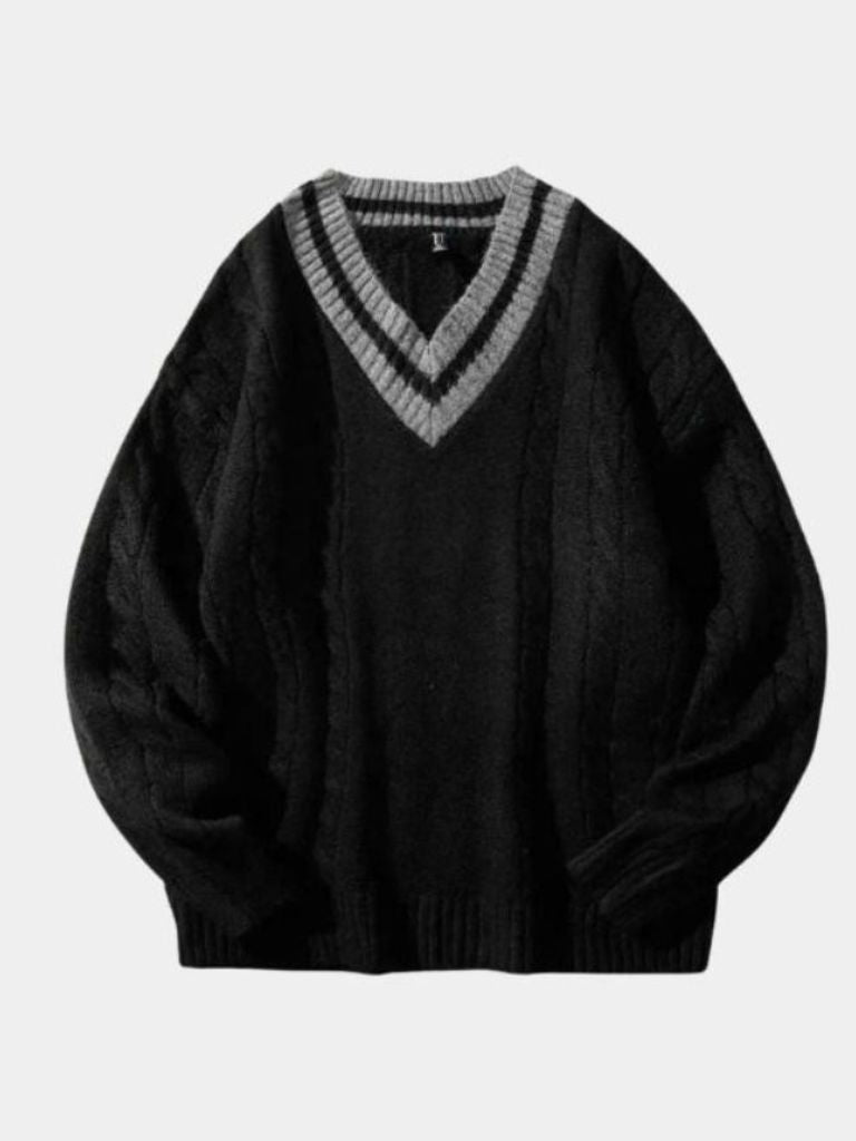 Minimalist V-Neck Sweater - Fayymont Co
