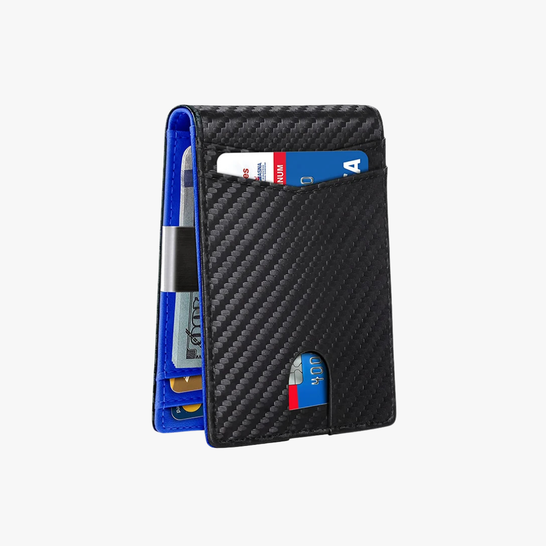 CarbonVault™ Duo – Ultra Slim RFID-Blocking Wallet | Premium Box + Free Sleeve (Save 20%)