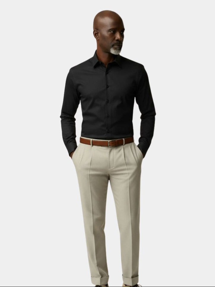 Elegant Spearpoint Collar Shirt - Fayymont Co