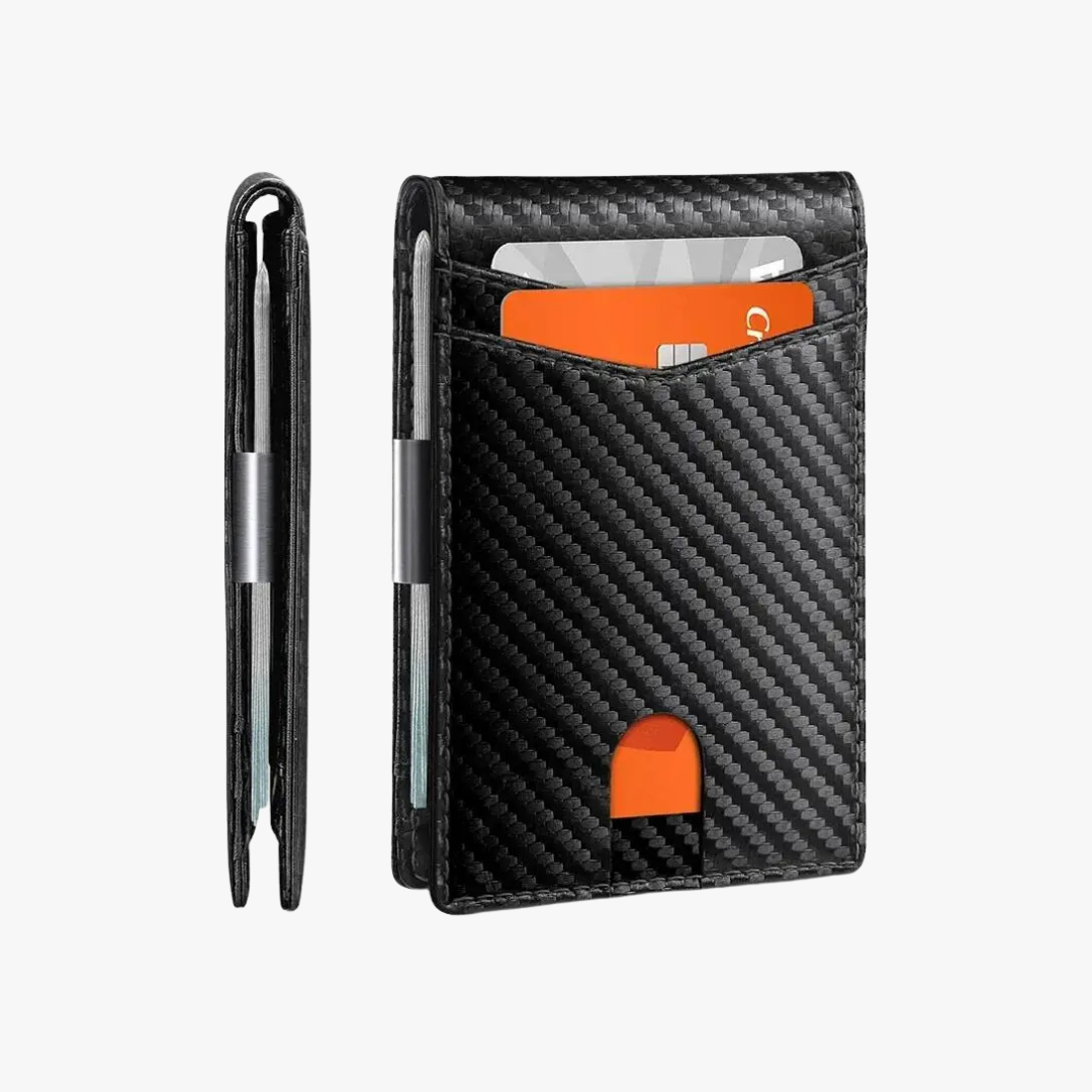CarbonVault™ Duo – Ultra Slim RFID-Blocking Wallet | Premium Box + Free Sleeve (Save 20%)