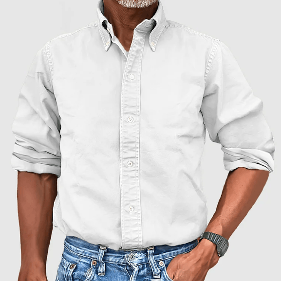 Men's Long-Sleeved Shirt Cotton