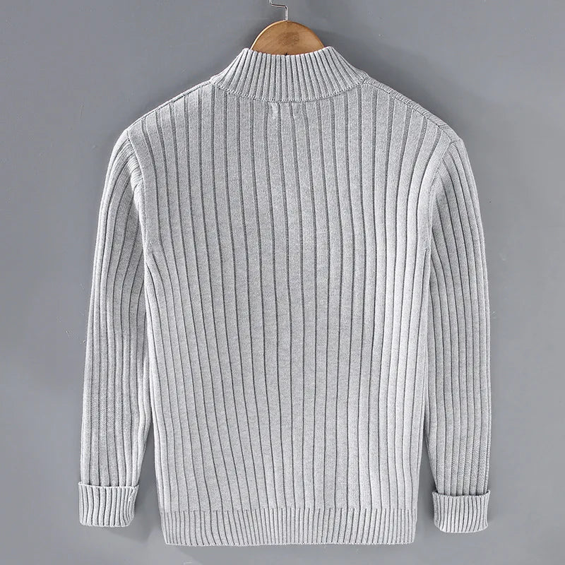 Thorne Knit Jacket (Ribbed Zip Cardigan)