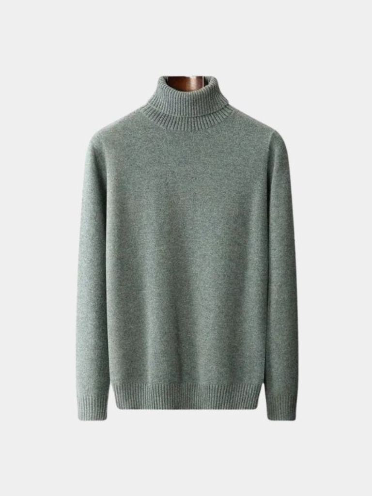 100% Merino Wool Turtleneck Sweater - Fayymont