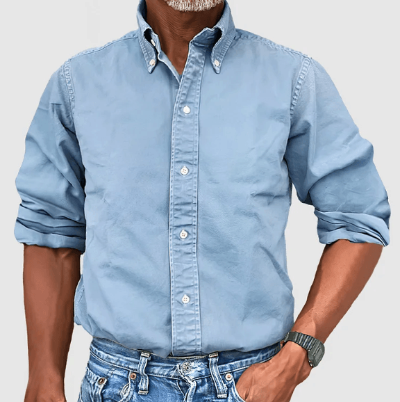 Men's Long-Sleeved Shirt Cotton