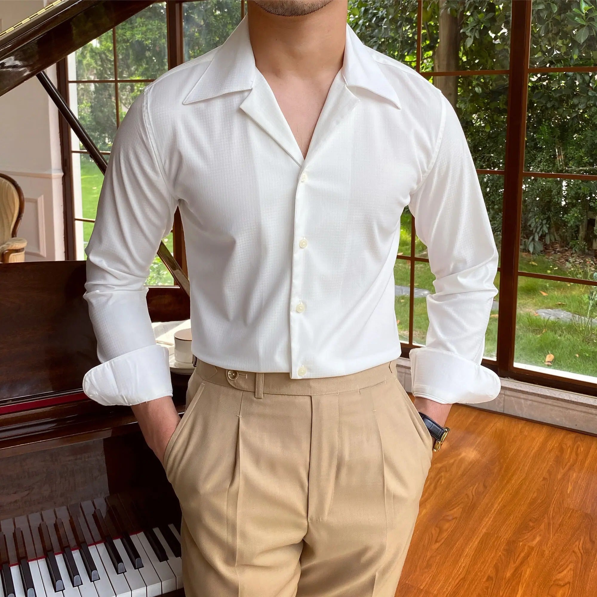 Luxury wedding shirt men