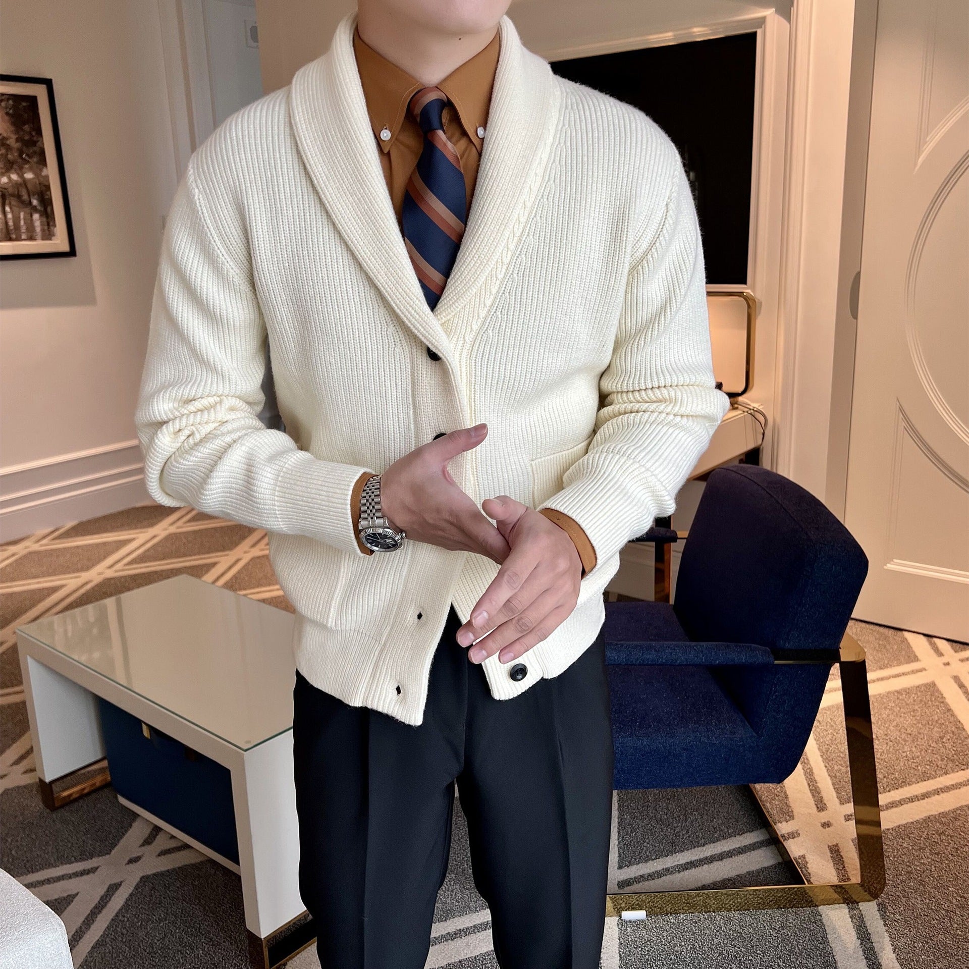 Alexander | Men's Button-Front Knit Jacket