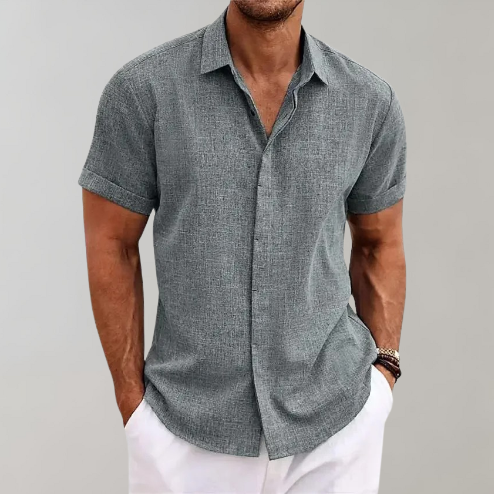 Men’s Buttoned Classic Style Polo Shirt