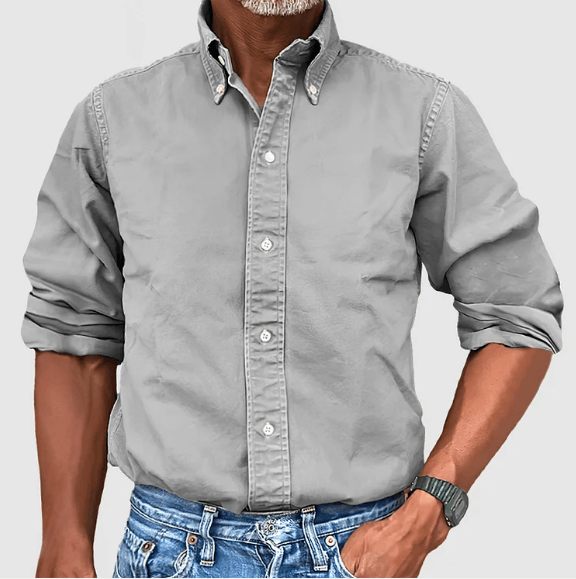 Men's Long-Sleeved Shirt Cotton