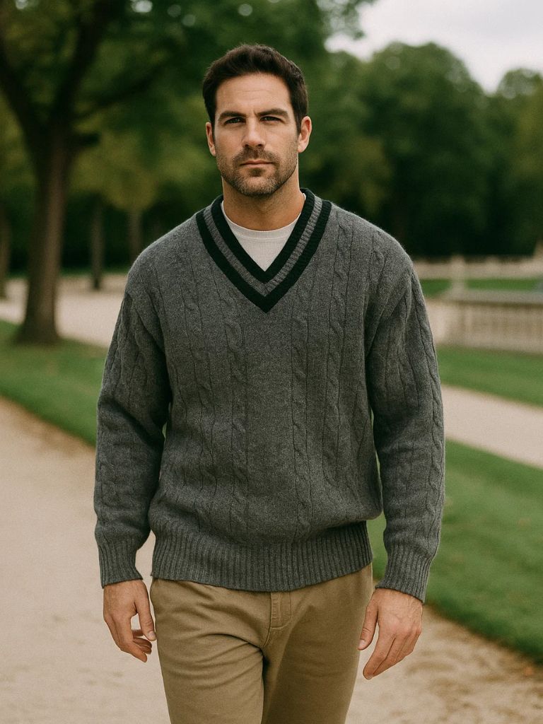 Minimalist V-Neck Sweater - Fayymont Co