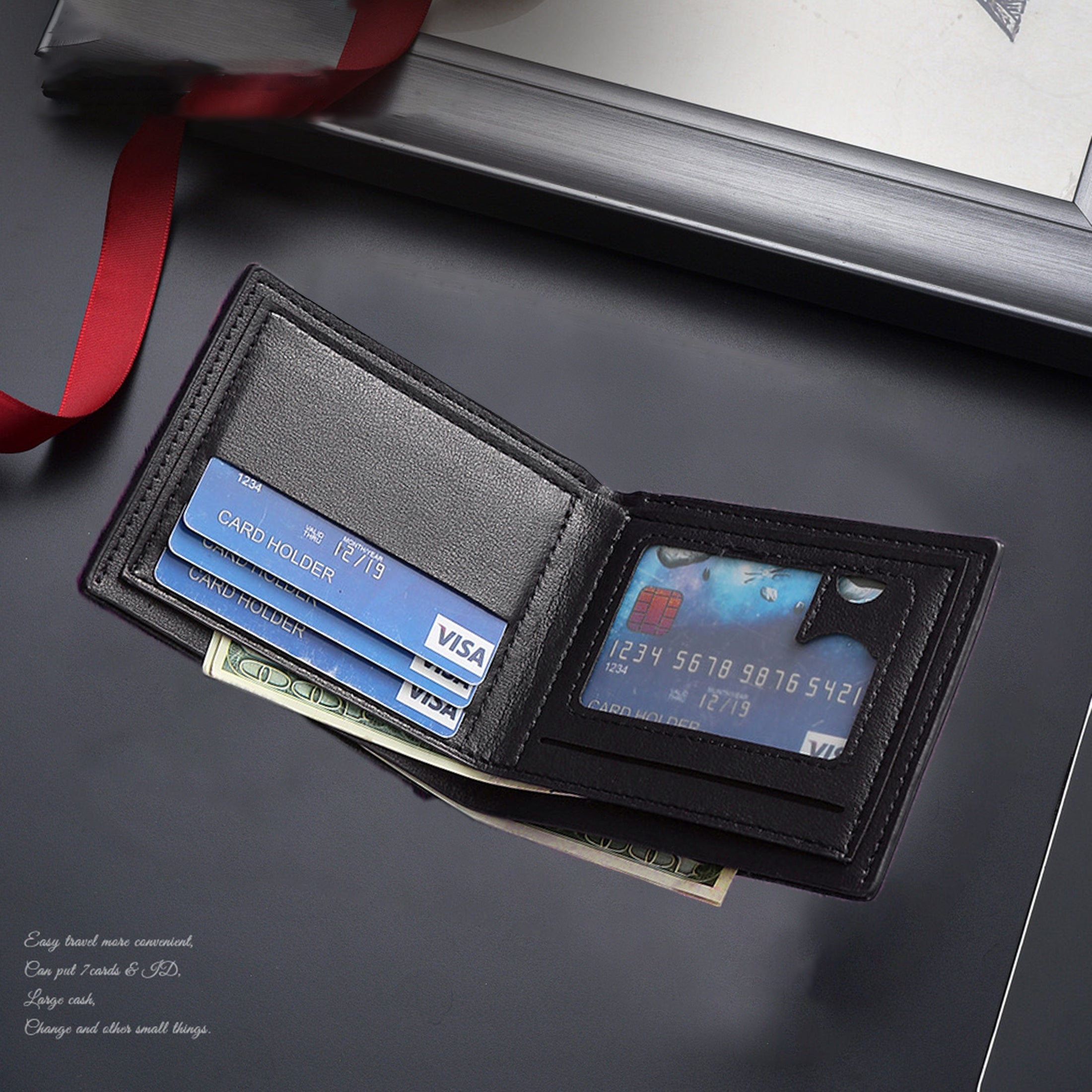 Men's PU Leather Wallet with Large Capacity