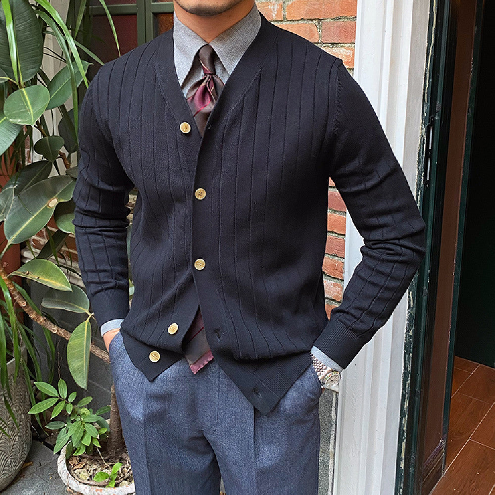 Exeter Pleated Knit Cardigan