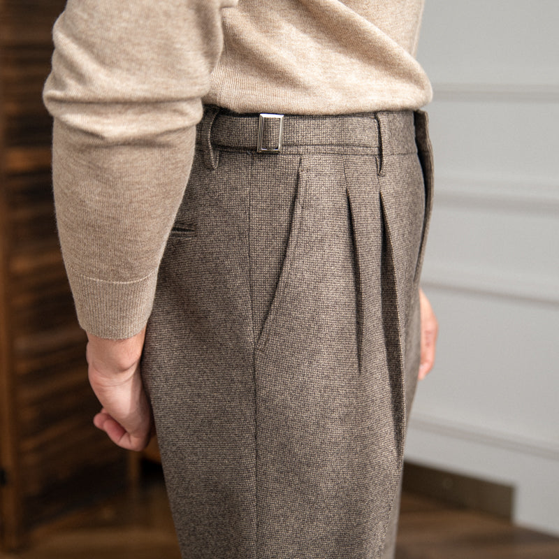 Houndstooth Edinburgh Straight Fit Trousers
