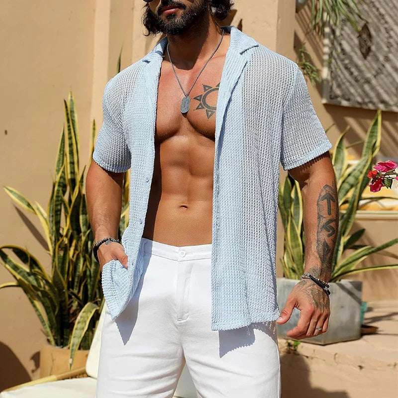 Cambridge Blue Knit Shirt