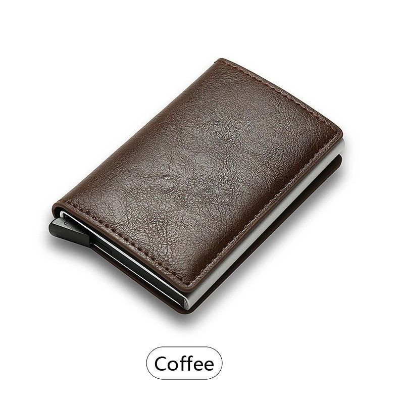 Fayymont Carbon Fiber & Aluminum RFID Wallet – Slim Pop-Up Design